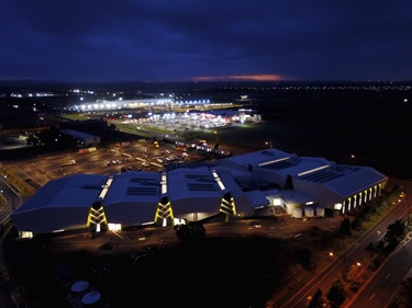 Cobblebank Stadium aerial shot at night